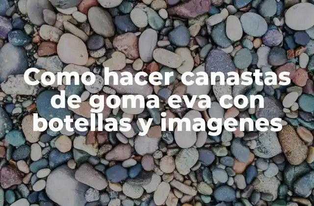 Como Hacer Canastas de Goma Eva con Botellas y Imagenes