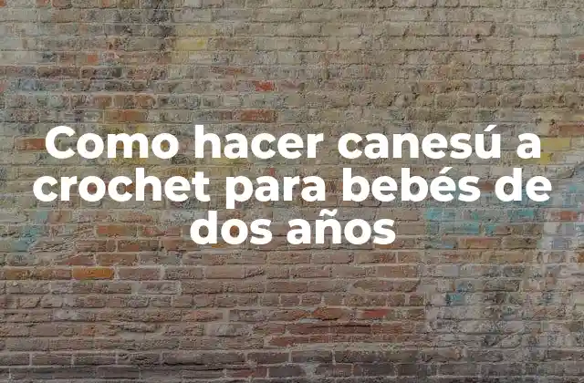 Como Hacer Canesú a Crochet para Bebés de Dos Años