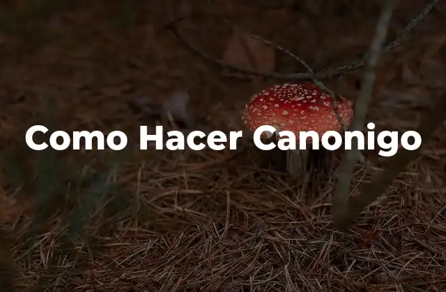 Como Hacer Canonigo