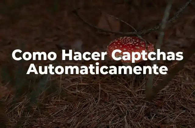 Como Hacer Captchas Automaticamente