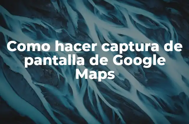 Como Hacer Captura de Pantalla de Google Maps