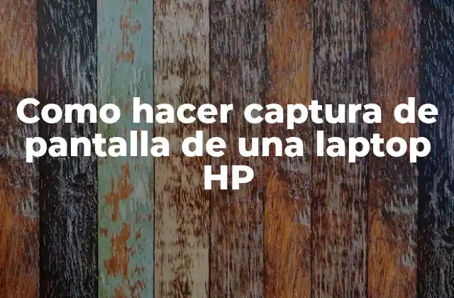 Como Hacer Captura de Pantalla de una Laptop Hp
