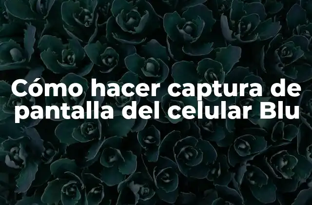 Cómo Hacer Captura de Pantalla Del Celular Blu