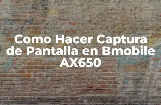 Como Hacer Captura de Pantalla en Bmobile Ax650