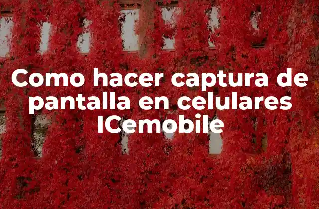 Como Hacer Captura de Pantalla en Celulares Icemobile