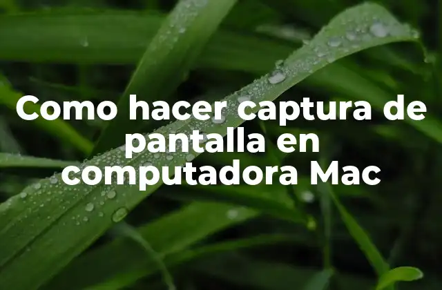 Como Hacer Captura de Pantalla en Computadora Mac