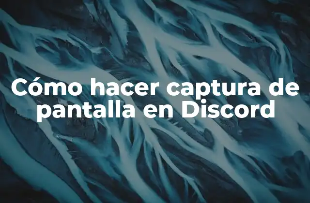 Cómo Hacer Captura de Pantalla en Discord
