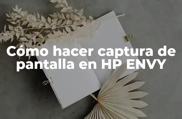 Cómo Hacer Captura de Pantalla en Hp Envy