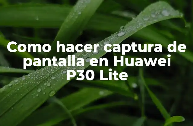 Como Hacer Captura de Pantalla en Huawei P30 Lite