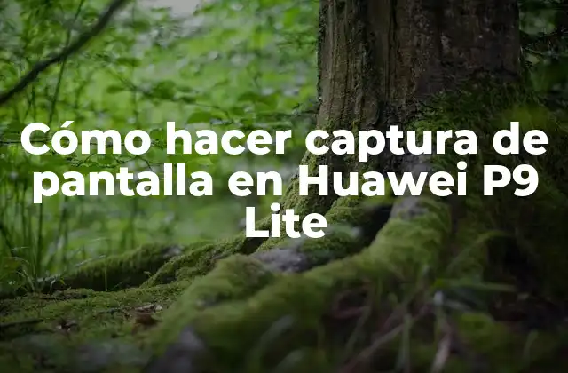 Cómo Hacer Captura de Pantalla en Huawei P9 Lite