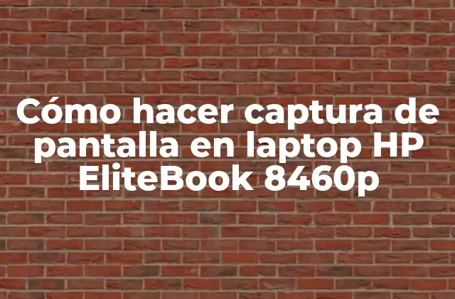 Cómo Hacer Captura de Pantalla en Laptop Hp Elitebook 8460p