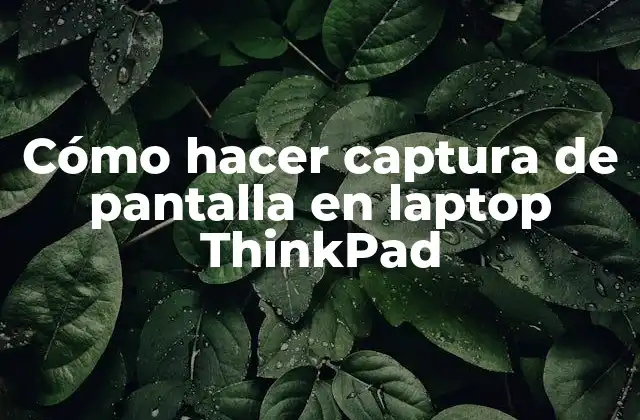Captura de pantalla en laptop ThinkPad