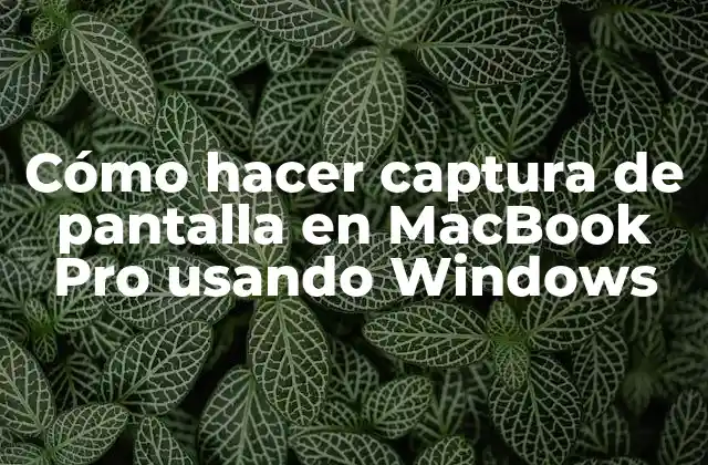 Cómo Hacer Captura de Pantalla en Macbook Pro Usando Windows 2 Captura de pantalla en MacBook Pro con Windows