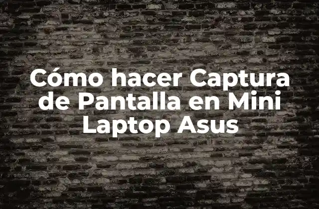 Cómo Hacer Captura de Pantalla en Mini Laptop Asus