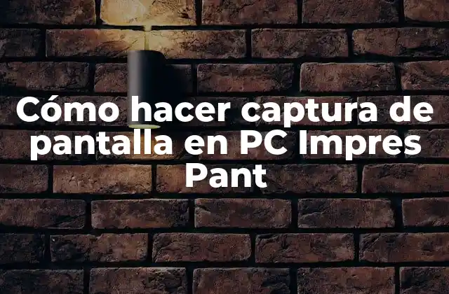 Cómo Hacer Captura de Pantalla en Pc Impres Pant