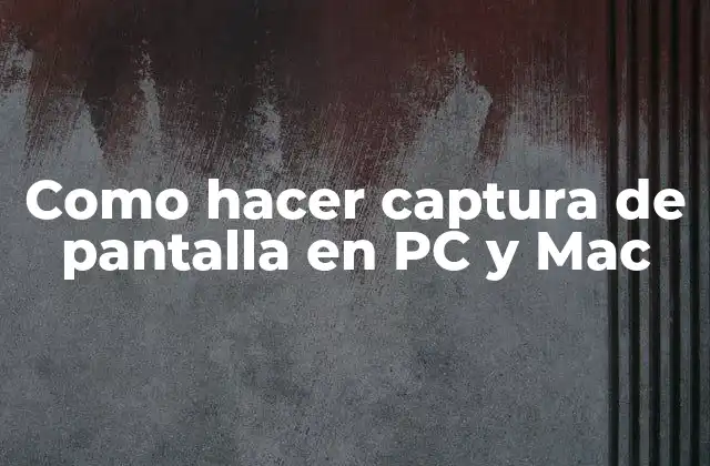 Como Hacer Captura de Pantalla en Pc y Mac