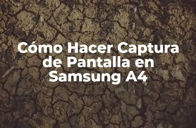 Cómo Hacer Captura de Pantalla en Samsung A4