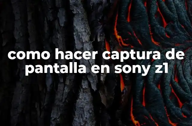 Como Hacer Captura de Pantalla en Sony Z1
