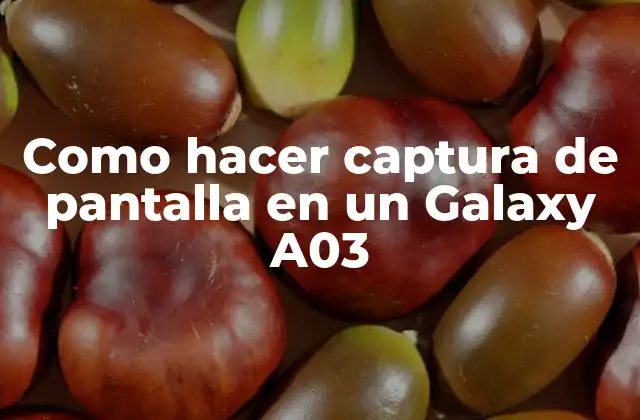 Como Hacer Captura de Pantalla en un Galaxy A03