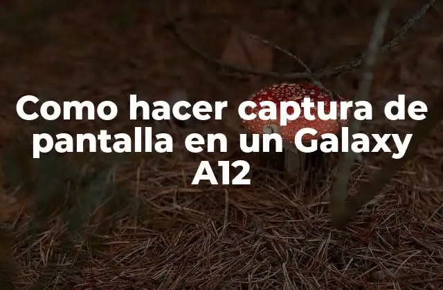 Como Hacer Captura de Pantalla en un Galaxy A12