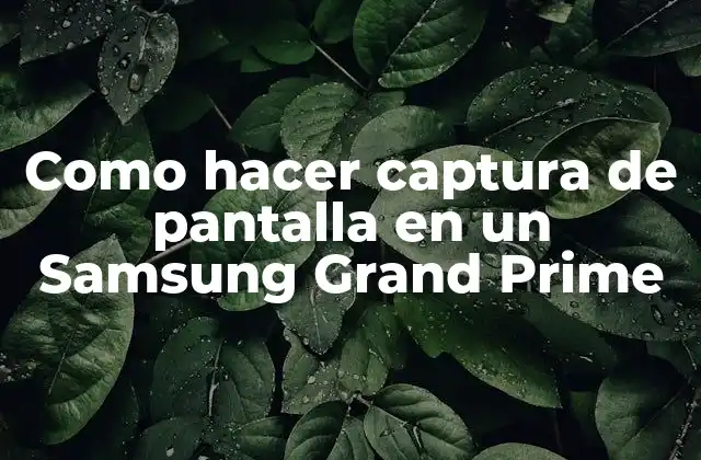 Como Hacer Captura de Pantalla en un Samsung Grand Prime