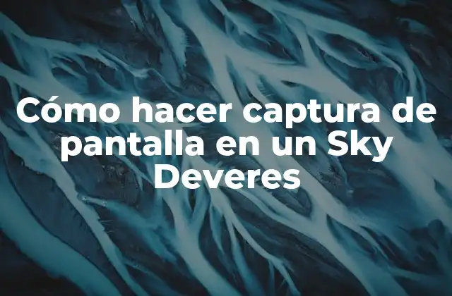 Cómo Hacer Captura de Pantalla en un Sky Deveres