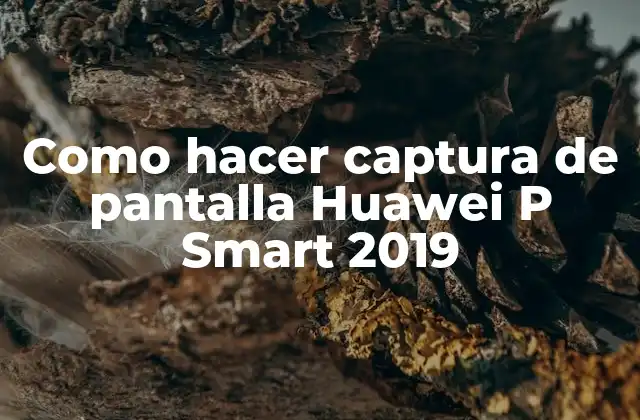 Como Hacer Captura de Pantalla Huawei P Smart 2019