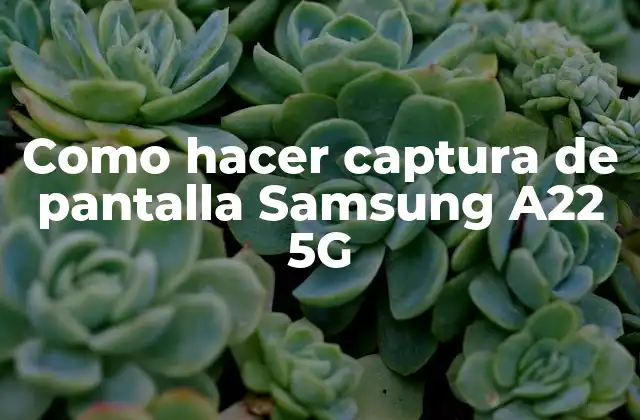 Como Hacer Captura de Pantalla Samsung A22 5g