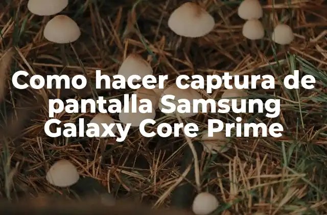Como Hacer Captura de Pantalla Samsung Galaxy Core Prime