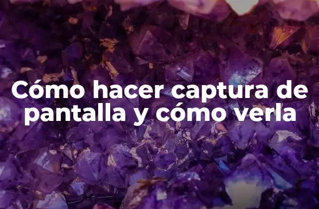 Cómo Hacer Captura de Pantalla y Cómo Verla