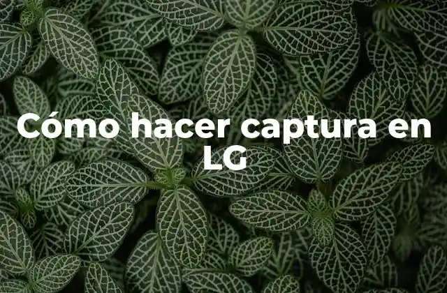Cómo Hacer Captura en Lg