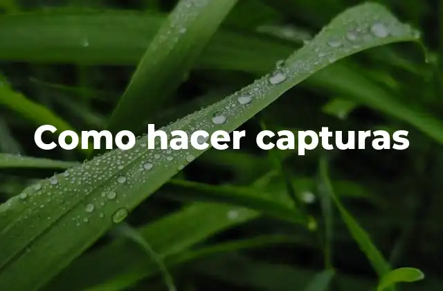 Como Hacer Capturas