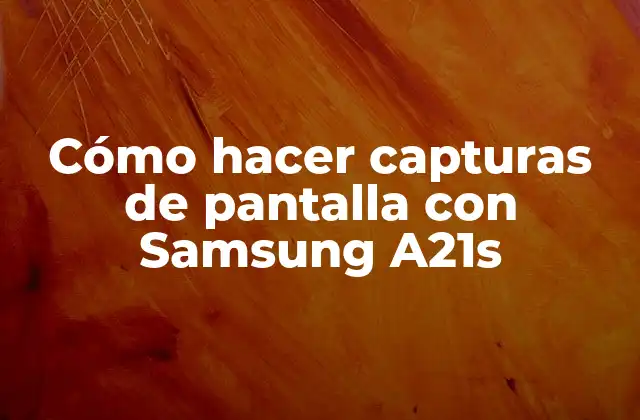 Cómo Hacer Capturas de Pantalla con Samsung A21s 2 Cómo hacer capturas de pantalla con Samsung A21s