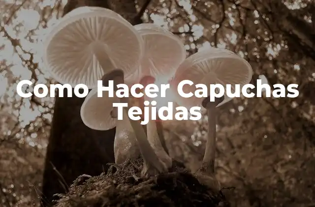 Como Hacer Capuchas Tejidas