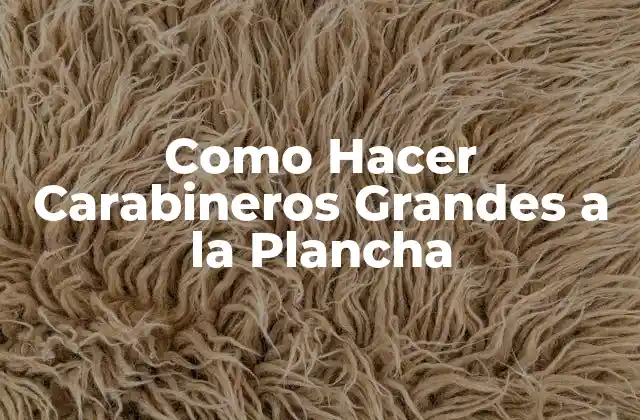 Como Hacer Carabineros Grandes a la Plancha