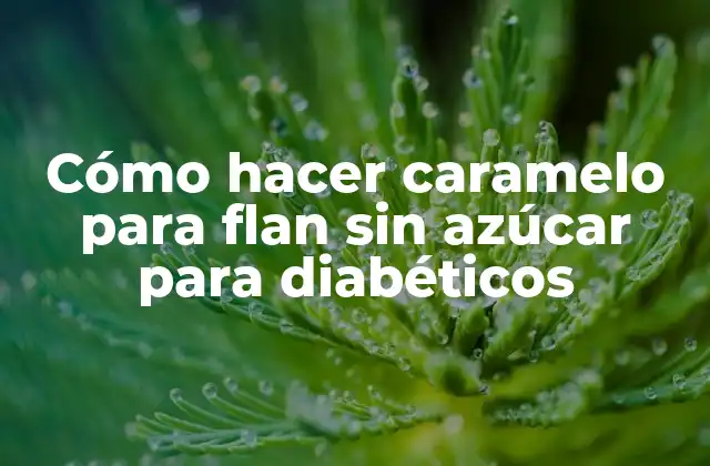 Cómo Hacer Caramelo para Flan sin Azúcar para Diabéticos