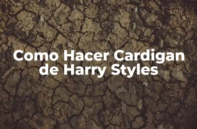 Como Hacer Cardigan de Harry Styles