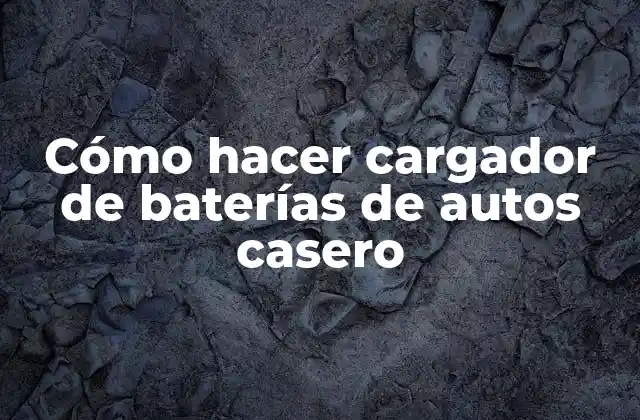 Cómo Hacer Cargador de Baterías de Autos Casero