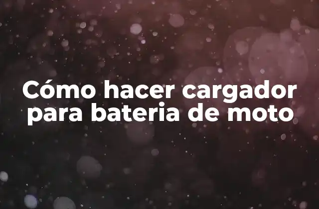 Cómo Hacer Cargador para Bateria de Moto
