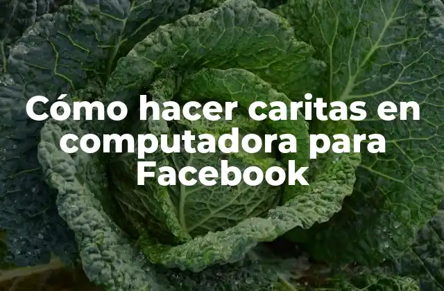 Cómo Hacer Caritas en Computadora para Facebook