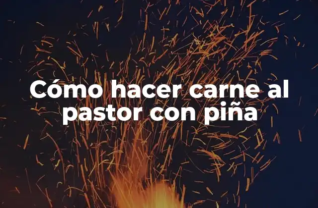 Cómo Hacer Carne Al Pastor con Piña