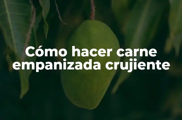 Cómo Hacer Carne Empanizada Crujiente