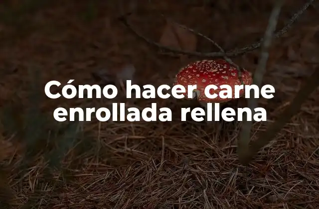 Cómo Hacer Carne Enrollada Rellena
