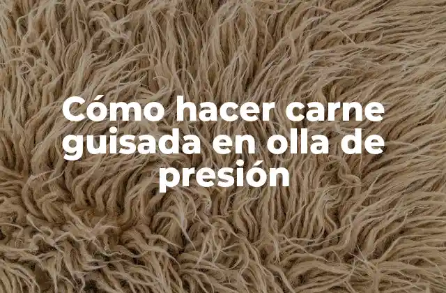Cómo Hacer Carne Guisada en Olla de Presión