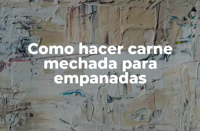 Como Hacer Carne Mechada para Empanadas