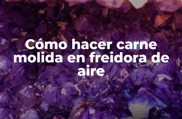 Cómo Hacer Carne Molida en Freidora de Aire