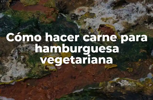 Cómo Hacer Carne para Hamburguesa Vegetariana