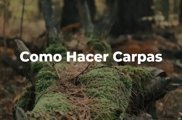 Como Hacer Carpas