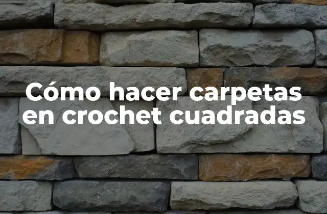 Cómo Hacer Carpetas en Crochet Cuadradas