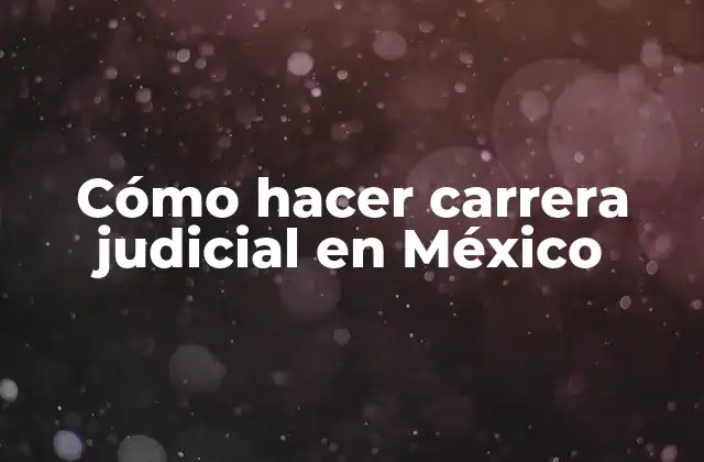 Cómo Hacer Carrera Judicial en México